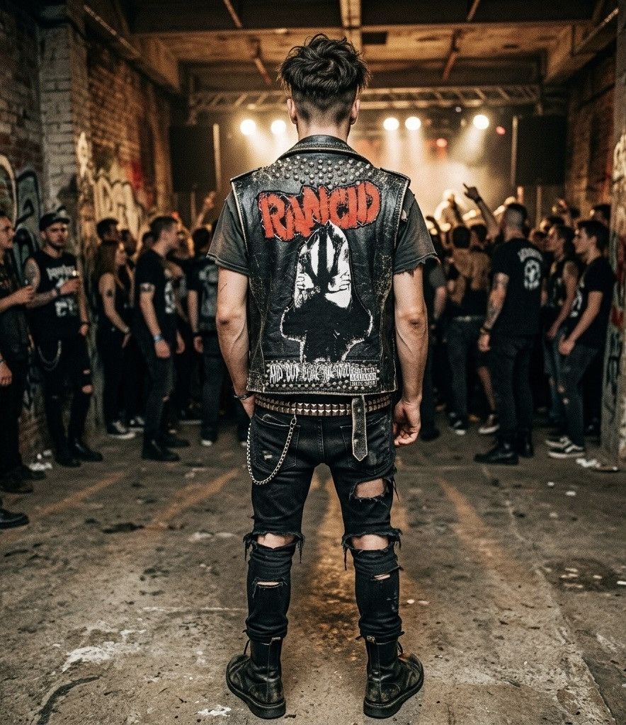 Genuine Leather ☀️40s DOUBLE COLLAR LEATHER CUSTOM RANCID PUNK JACKET Size US M / EU 48-50 / 2 - 1 Thumbnail