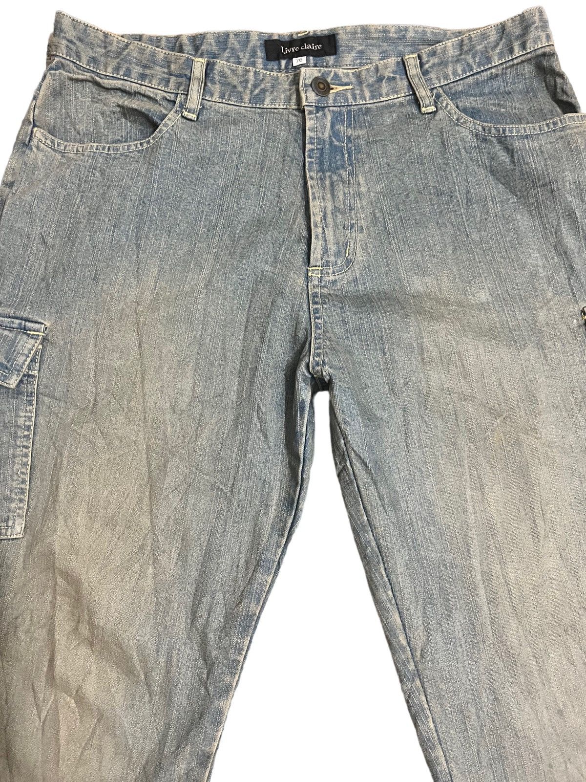 Japanese Brand Livre Claire Cargo Denim Size US 33 - 2 Thumbnail
