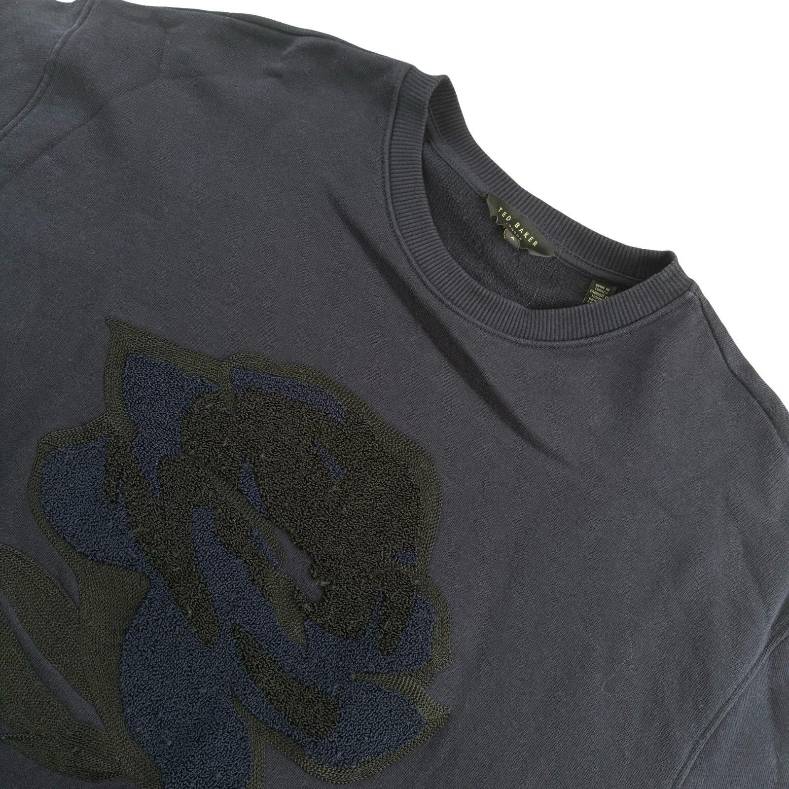 Ted Baker Ted Baker 100% Cotton Embroidered Crew Neck Sweatshirt Blue Size US XL / EU 56 / 4 - 1 Thumbnail