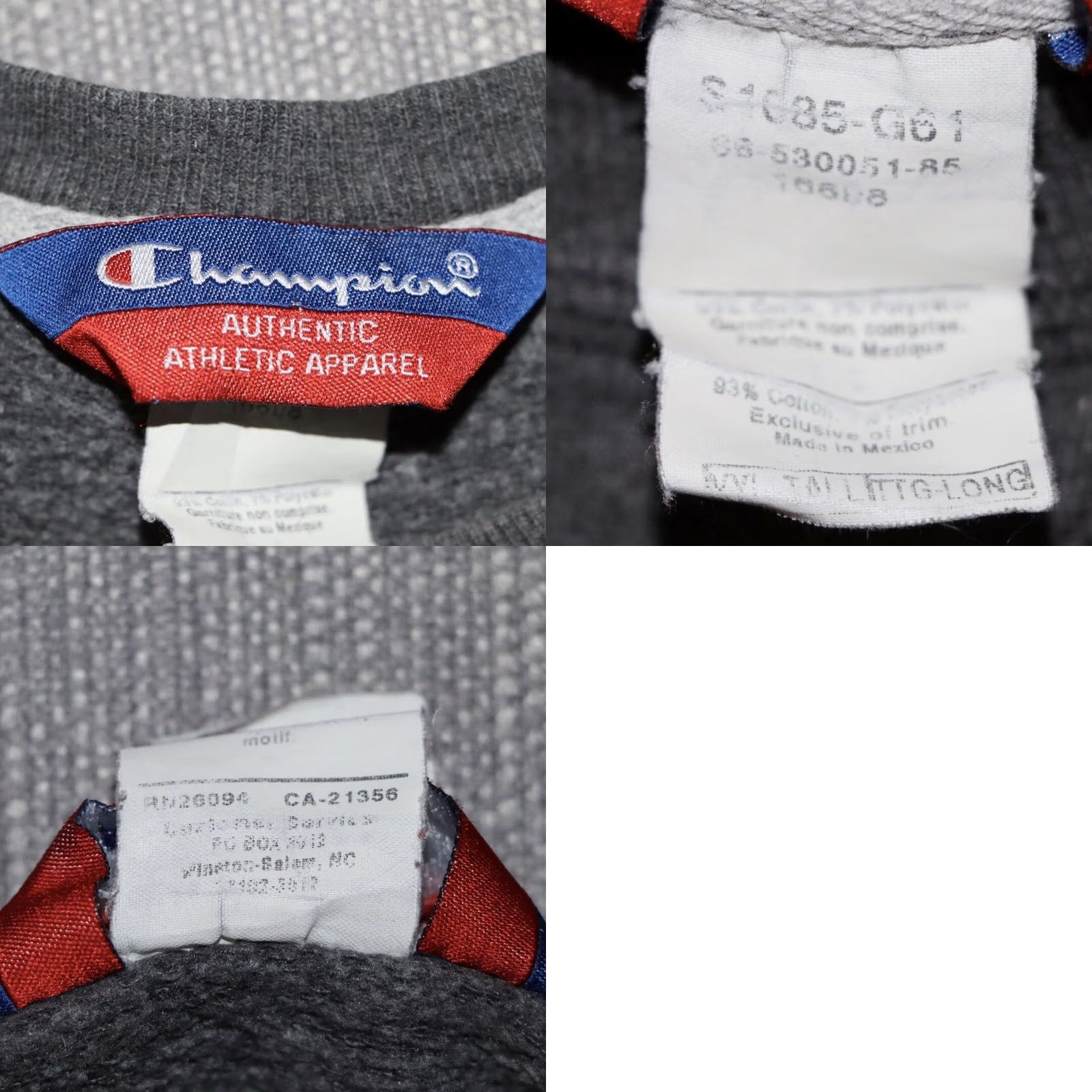 Champion VINTAGE Champion Sweatshirt XXL Tall Mens Grey Pullover 2XL Retro Top Size US XXL / EU 58 / 5 - 8 Thumbnail