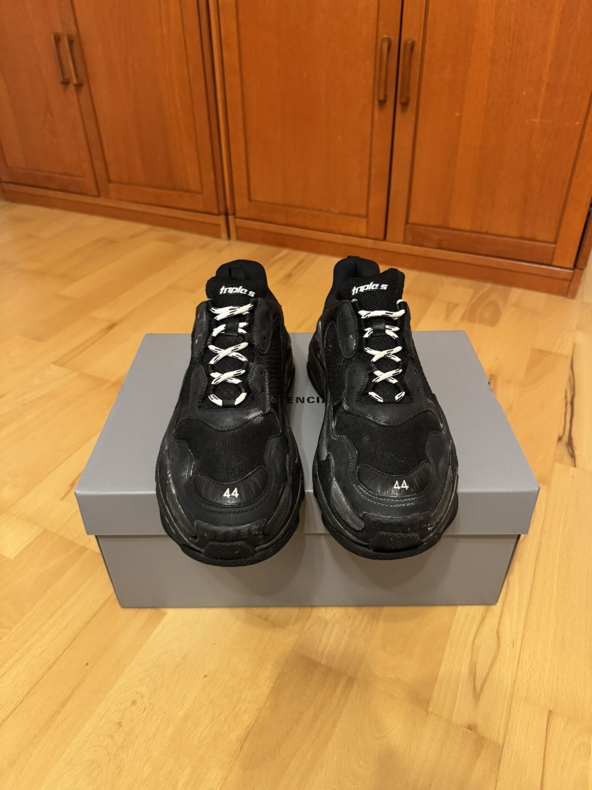 Balenciaga Balenciaga Triple S Triple Black Made In Italy Size US 11 / EU 44 - 7 Thumbnail