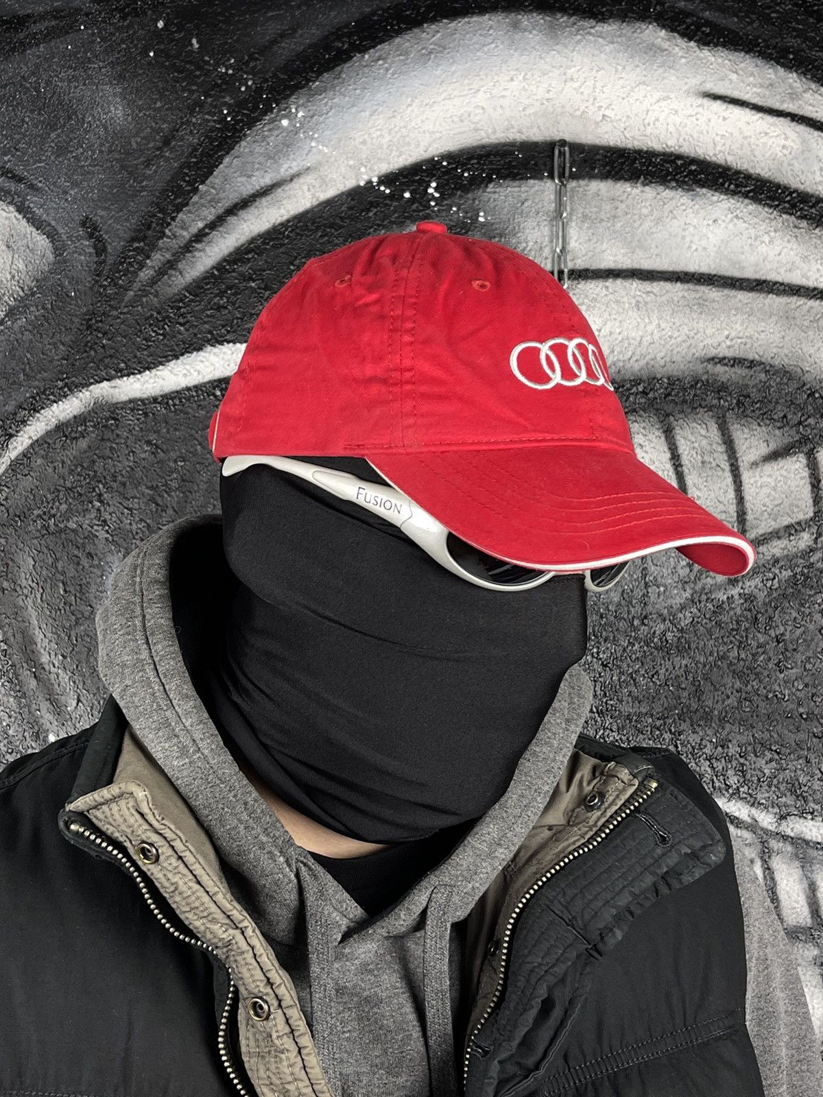 Vintage Vintage Audi Racing Red Y2K Cap Hat Size ONE SIZE - 4 Thumbnail