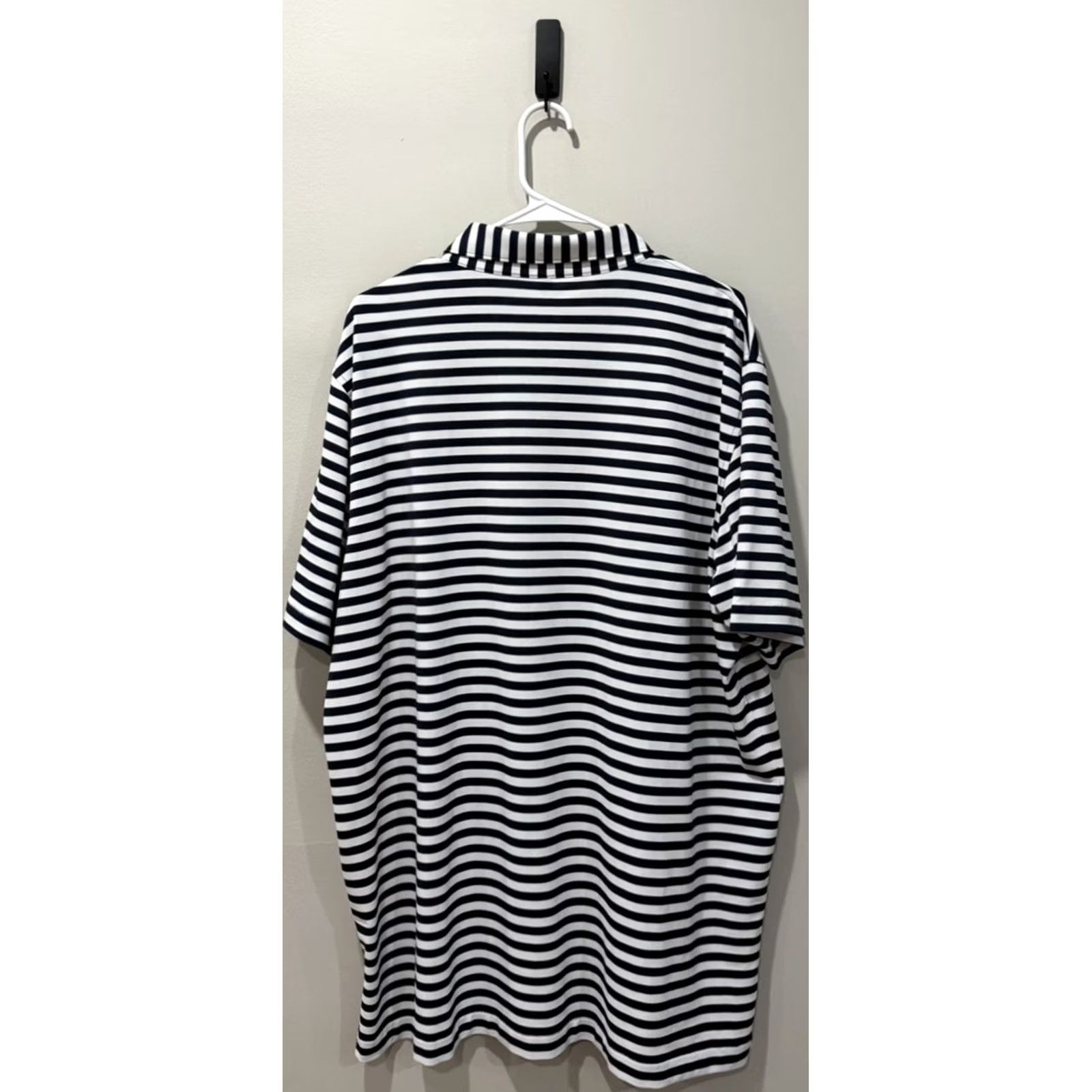 Peter Millar Peter Millar Polo Shirt Blue White XL Summer Comfort Striped Mens Size US XL / EU 56 / 4 - 2 Thumbnail
