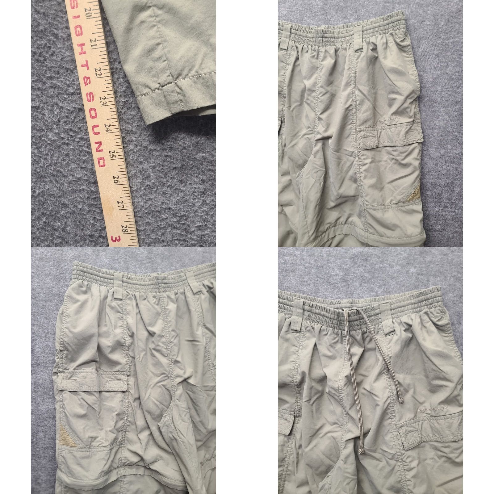 Vintage Columbia PFG Backcast Pants Mens L 30x32 Cargo Convertible Water Resistant Pockets Quick Dry Size US 33 - 8 Thumbnail