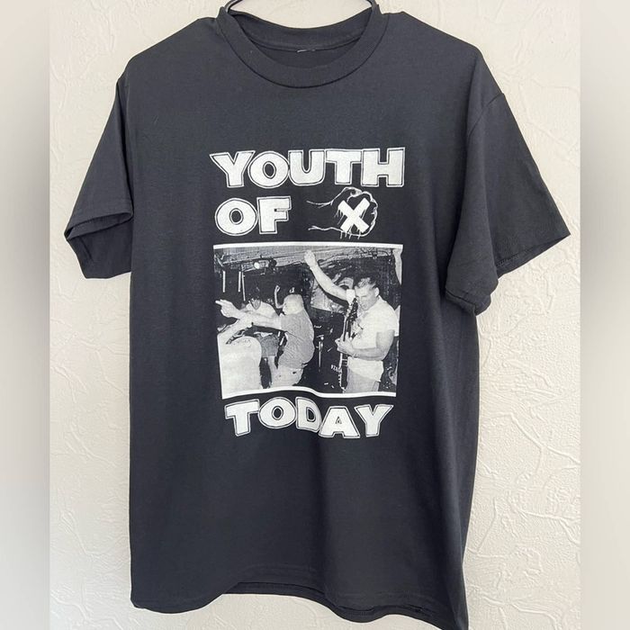 Band Tees Youth Of Today NYHC Straight Edge Band T Shirt DEADSTOCK