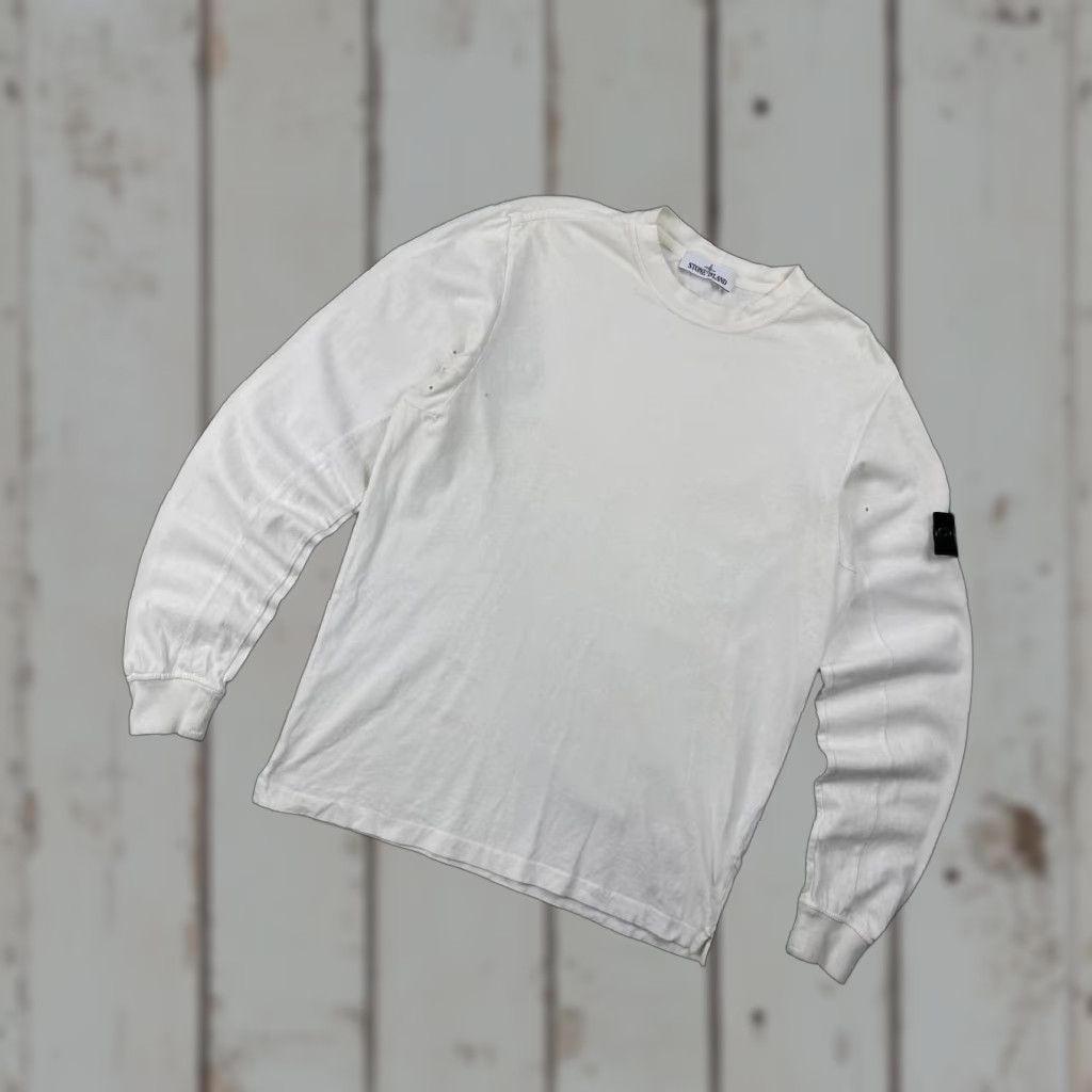 Stone Island Stone Island T-Shirt Long Sleeve Men L Beige Cotton Logo Crew Neck Size US L / EU 52-54 / 3 - 1 Thumbnail