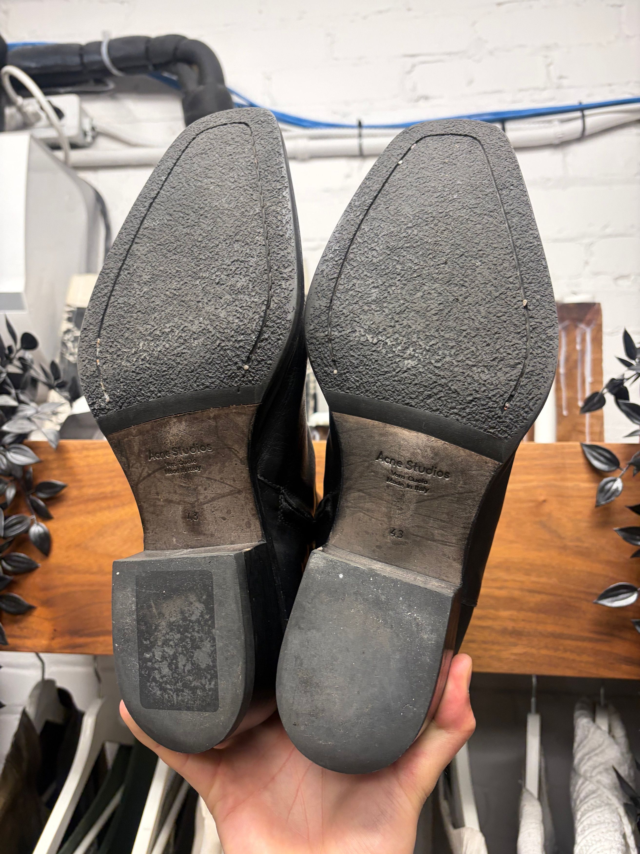 Acne Studios Acne Studios ‘Bruno’ Pointed Toe Black Leather Ankle Boots Size US 10 / EU 43 - 5 Thumbnail