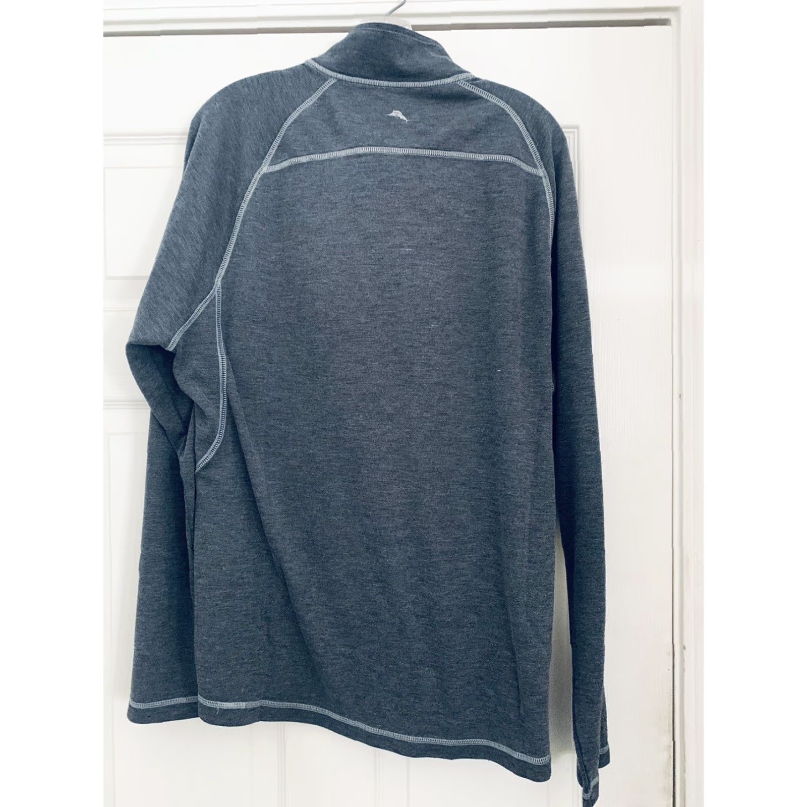 Tommy Bahama Tommy Bahama Sweater Mens Large Gray Pullover 1/4 Zip Knit Long Sleeve Volunteer? Size US L / EU 52-54 / 3 - 3 Thumbnail