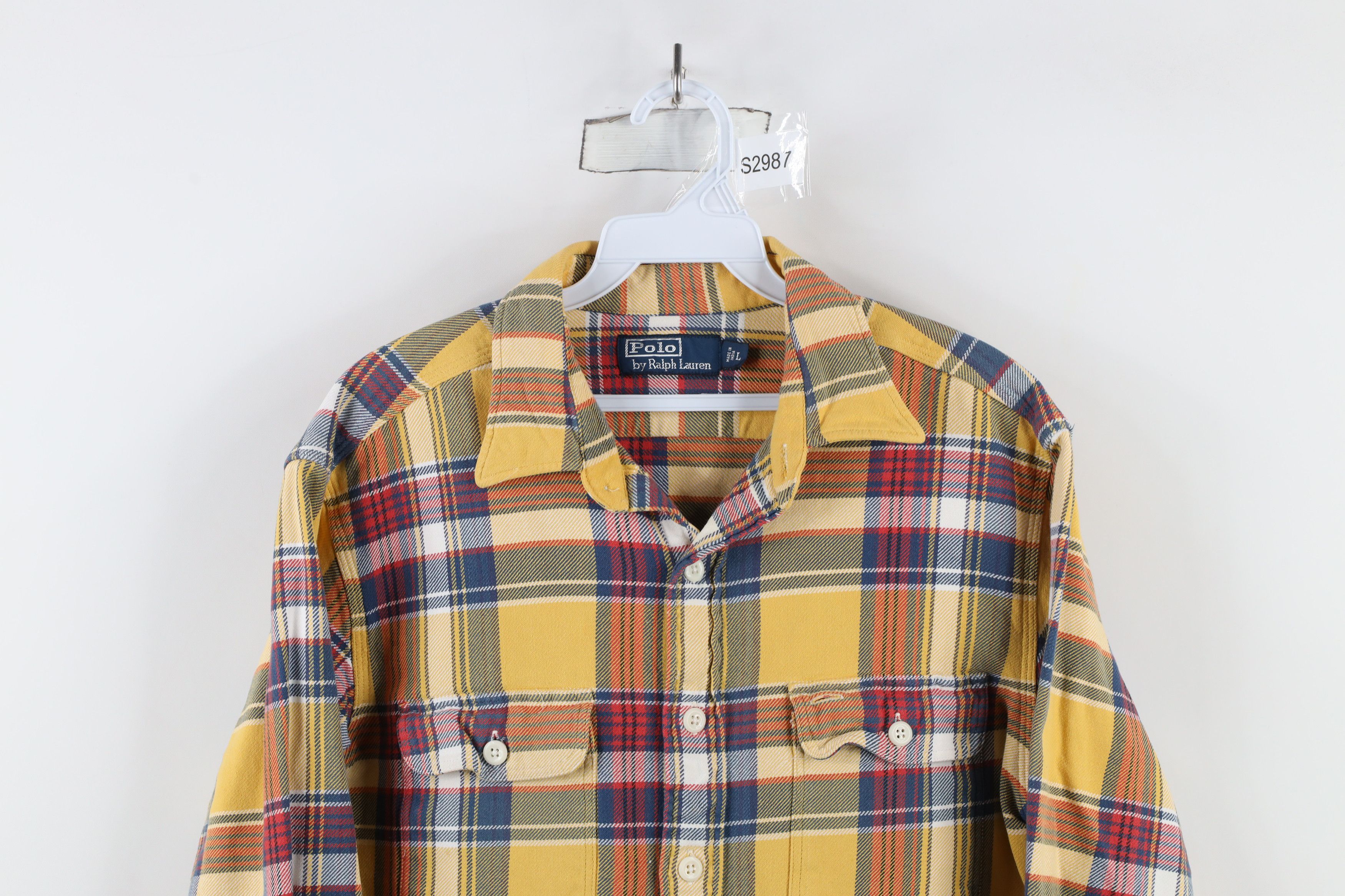 Polo Ralph Lauren Vintage 90s Ralph Lauren Heavy Flannel Button Shirt Plaid Size US L / EU 52-54 / 3 - 2 Thumbnail