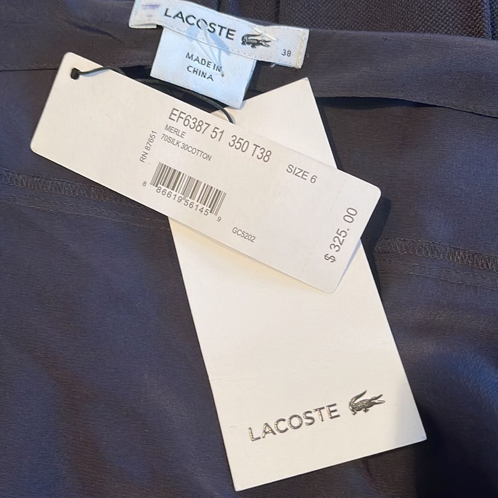 Lacoste Lacoste Pleated Black Shirt Dress Long Sleeve T38 US 6 Size M / US 6-8 / IT 42-44 - 2 Thumbnail
