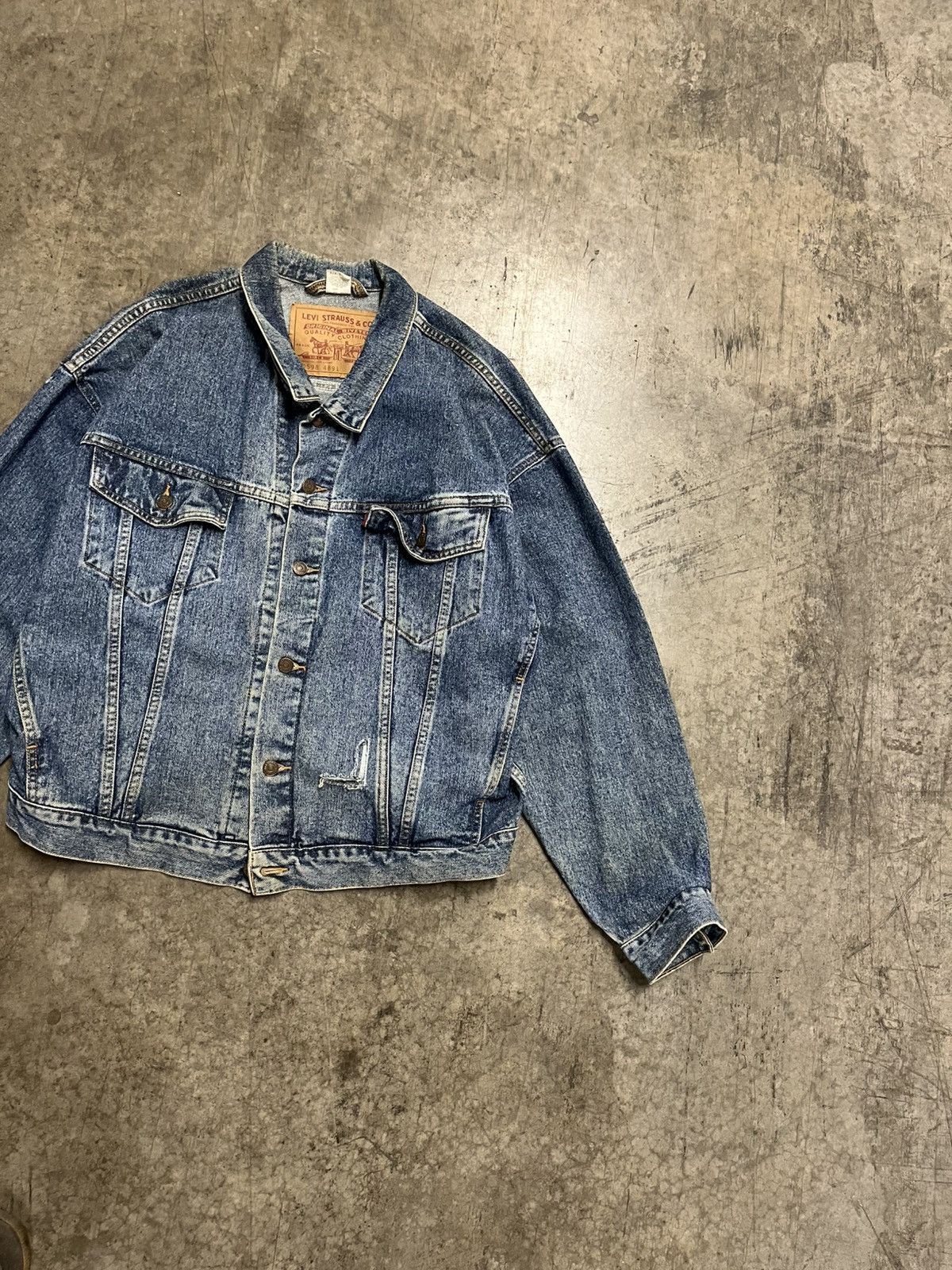 Levi's × Vintage Levi’s vintage denim trucker jacket streetwear hype rare Size US XL / EU 56 / 4 - 5 Thumbnail