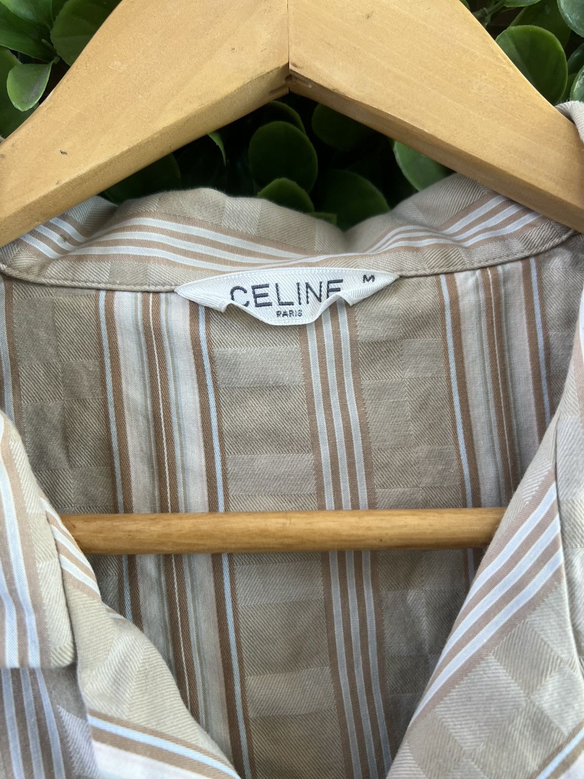 Celine × Vintage Vintage Early 90s Celine Pajamas Shirt Sz Medium Size M / US 6-8 / IT 42-44 - 7 Thumbnail