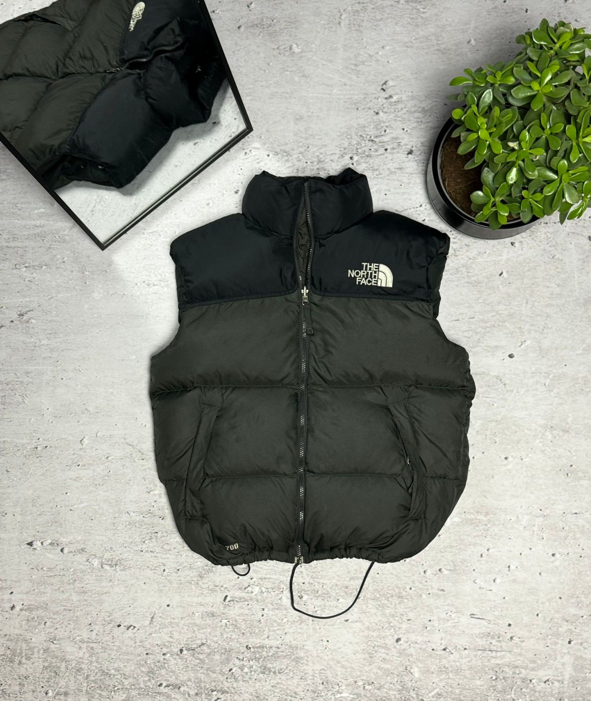 Pre-owned The North Face X Vintage 90's The North Face 700 Vintage Down Vest Puffer Y2k Gorpcore In Khaki