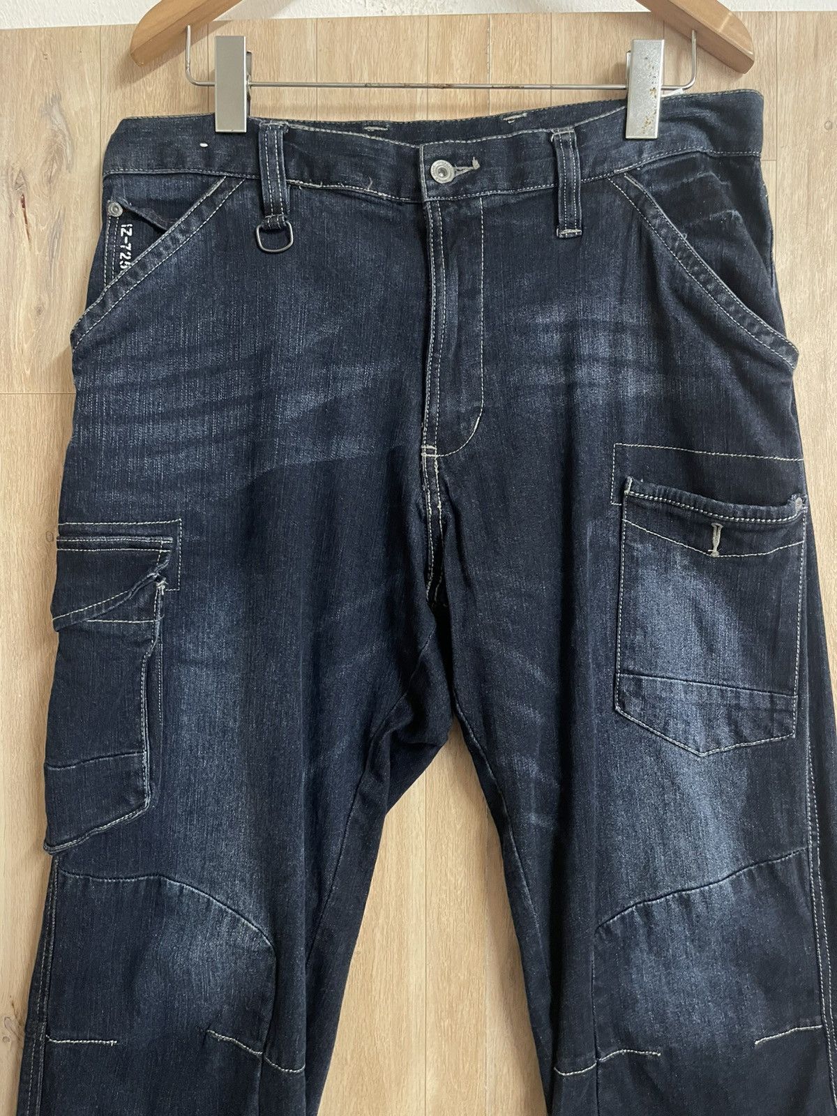 Japanese Brand Rare Biker Denim W35 L41.5 Multi Pockets Stretch Tactical Size US 35 - 2 Thumbnail