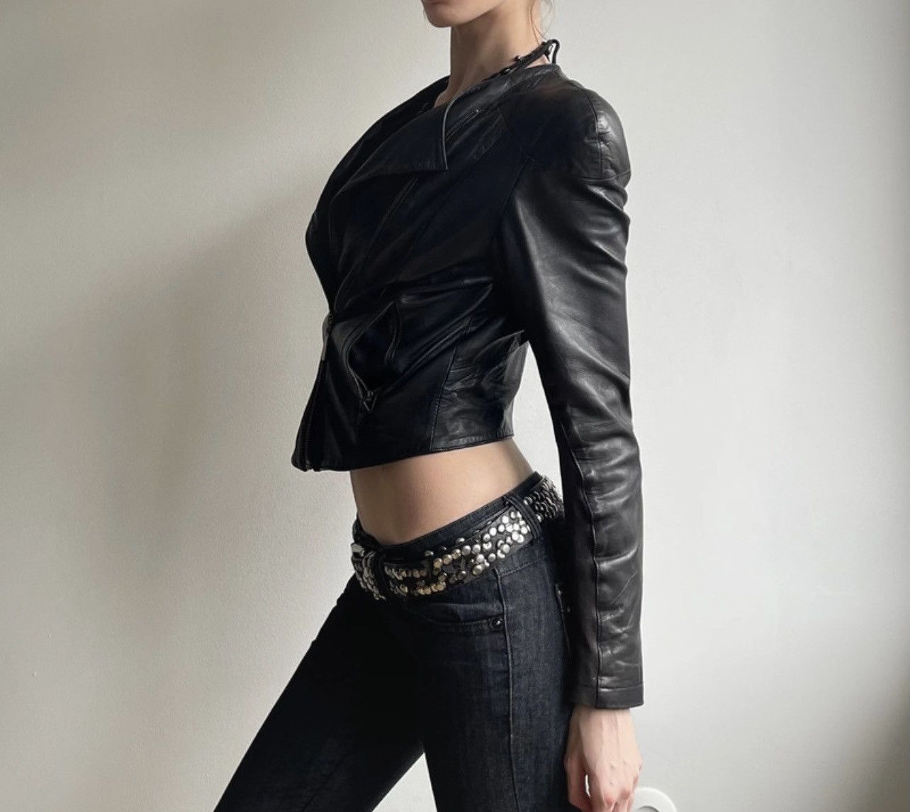 Other Benedikte Utzon genuine leather jacket with broad shoulders Size S / US 4 / IT 40 - 7 Thumbnail