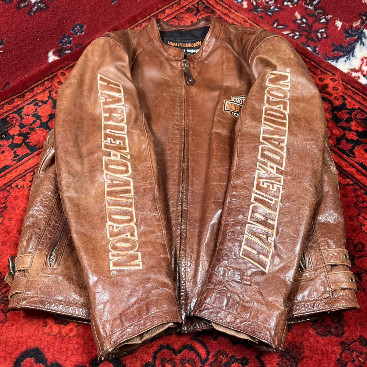Harley Davidson Biker Harley-Davidson Division Jacket Vintage Cow Leather Size US L / EU 52-54 / 3 - 7 Thumbnail