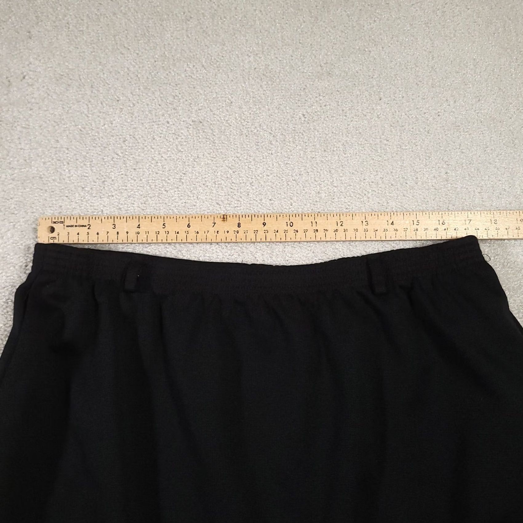 Vintage VINTAGE Alfred Dunner Skirt Women's 34 Black Pull On Midi Elastic Waist Pleat 90s A-Line Mens? Size 24" / US 00 / IT 34 - 3 Thumbnail