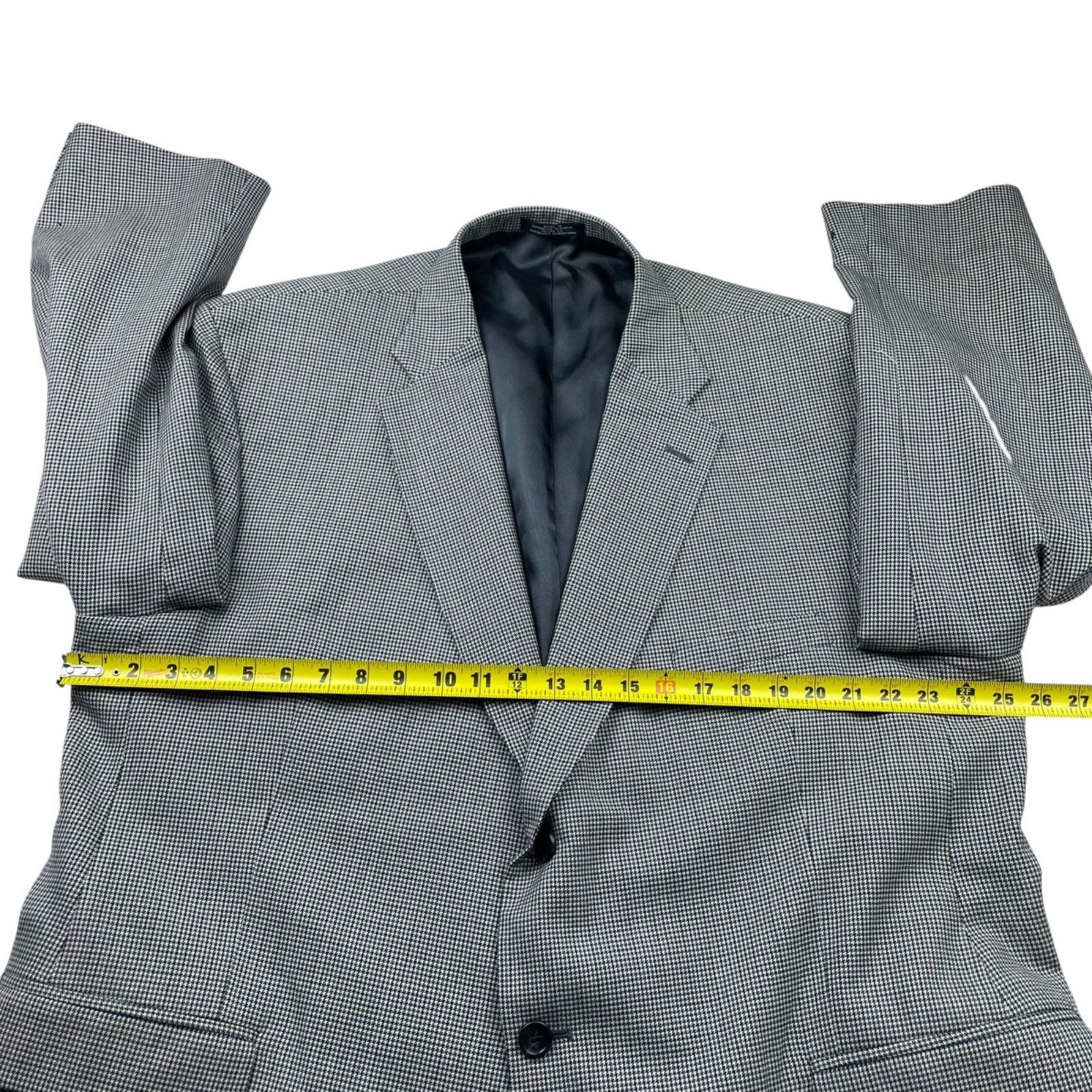 Stafford Stafford Men's 100% Wool 2-Button Blazer Beige/Blue/Gray Hou Size 50R - 8 Thumbnail