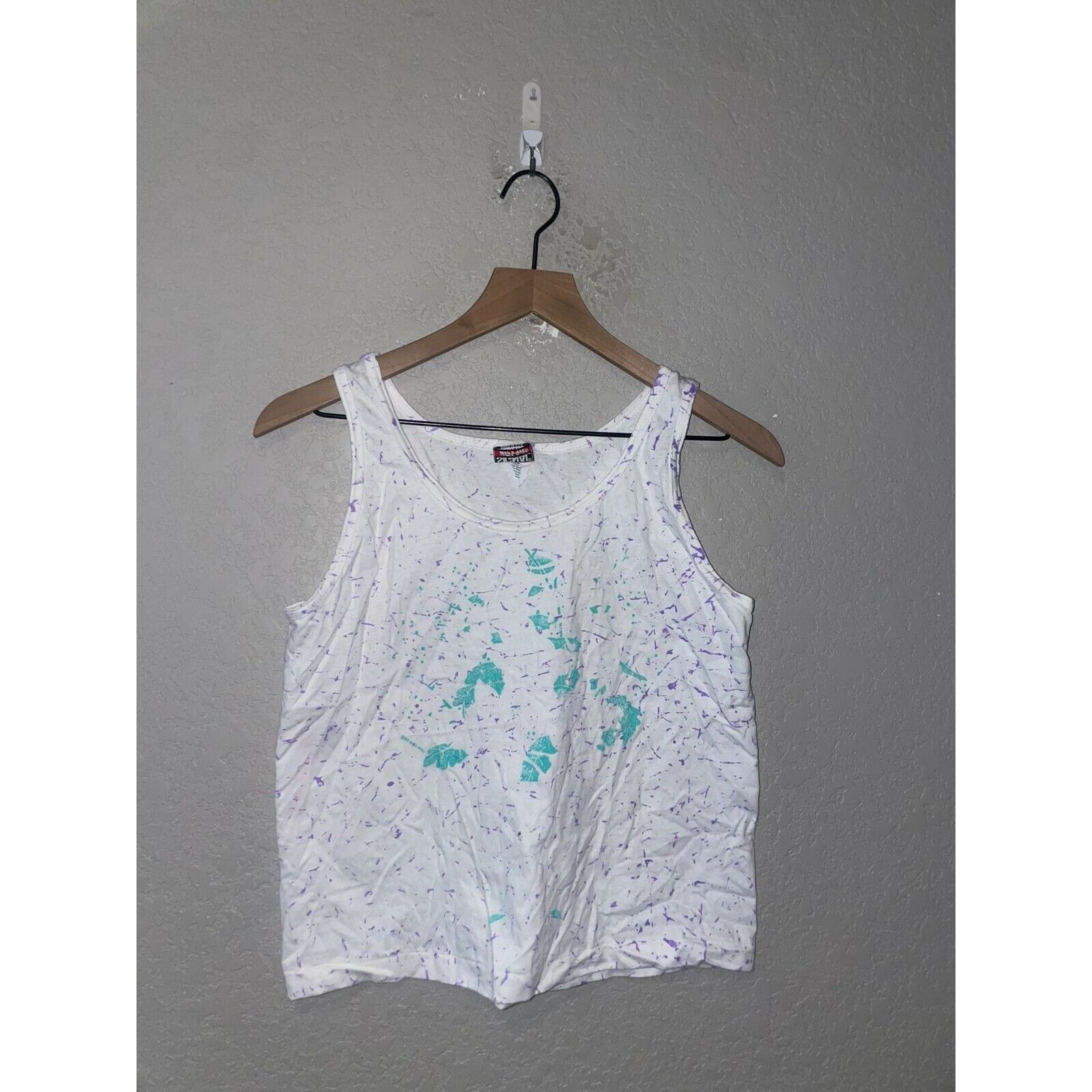 Signal Sport Vintage Womens Speckled Tank Top Shirt Leaf Tee VTG 90s M Size M / US 6-8 / IT 42-44 - 1 Thumbnail