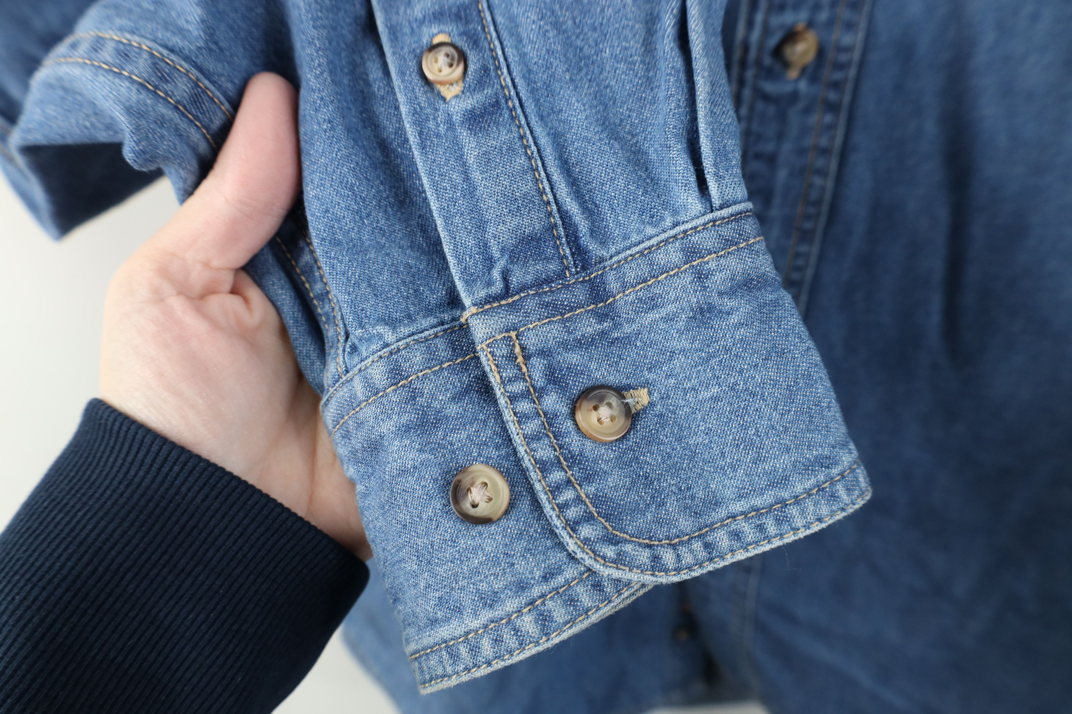 Vintage Vintage 90s John Deere Tractors Denim Button Down Shirt Size US S / EU 44-46 / 1 - 6 Thumbnail