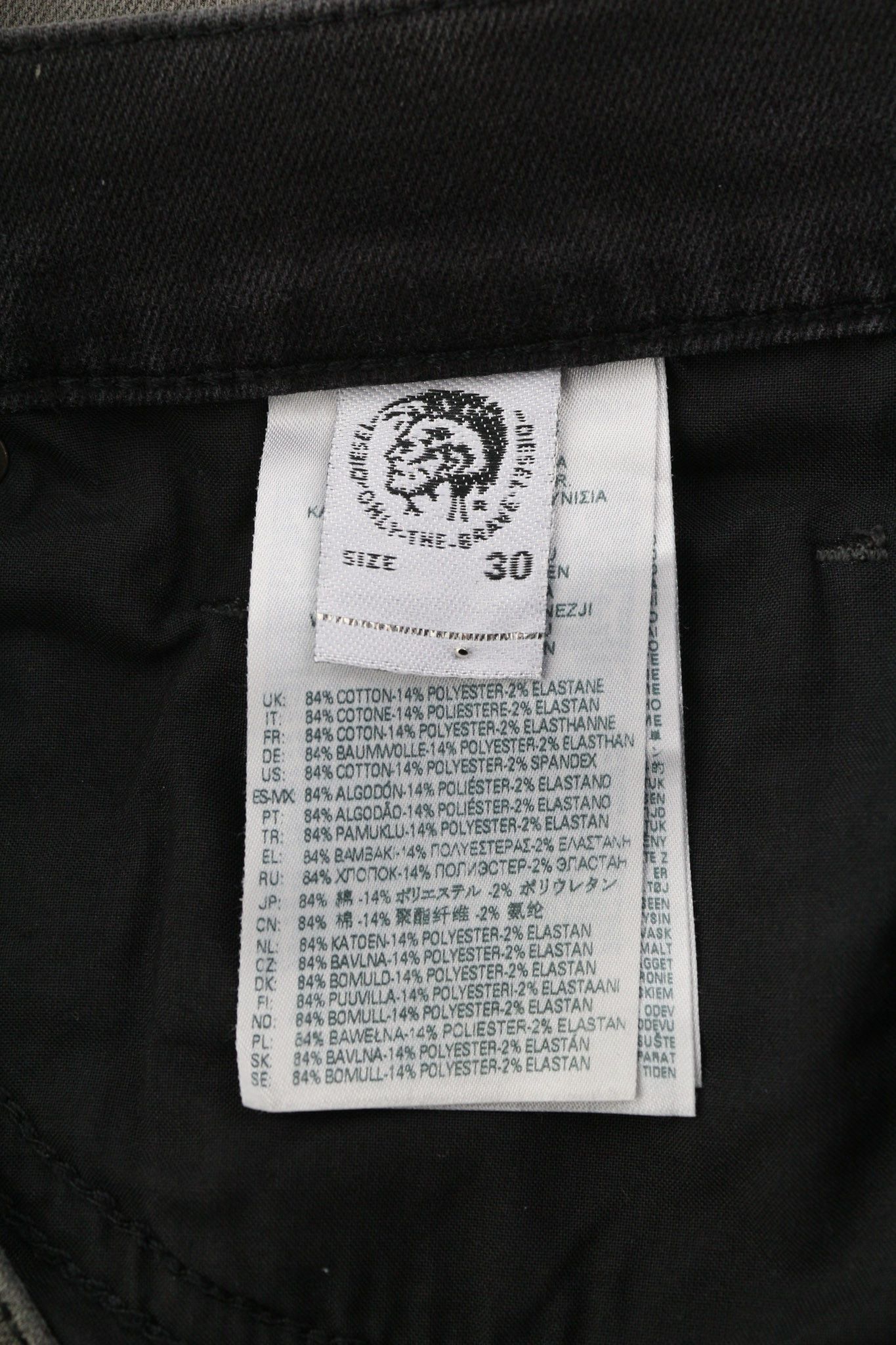 Diesel D-STRUKT JOGG 09B04 W30 Slim Stretch Black 40441 Size US 30 / EU 46 - 8 Thumbnail