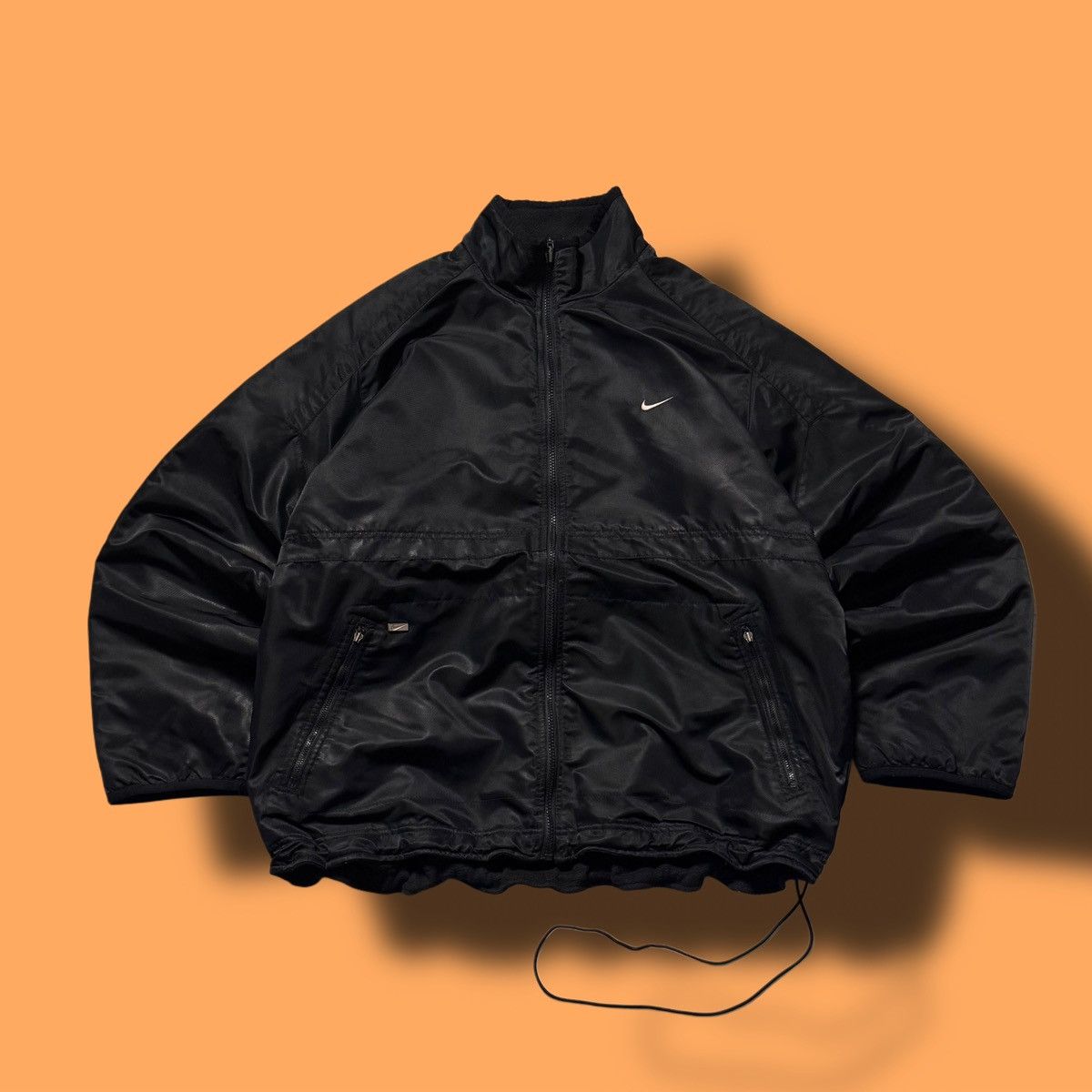 Nike × Vintage 90s Nike Vintage Double Sided Teddy Fleece/Nylon Jacket Y2K Size US L / EU 52-54 / 3 - 4 Thumbnail