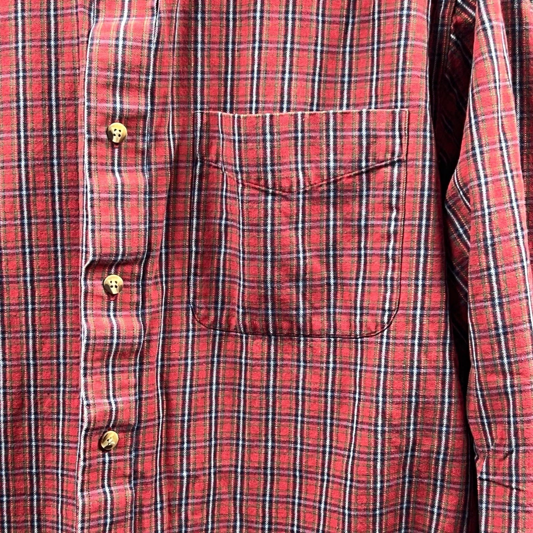 Vintage IVY CREW Mens Button-Up Shirt Plaid Red Wrinkle Resistant Size US M / EU 48-50 / 2 - 4 Thumbnail