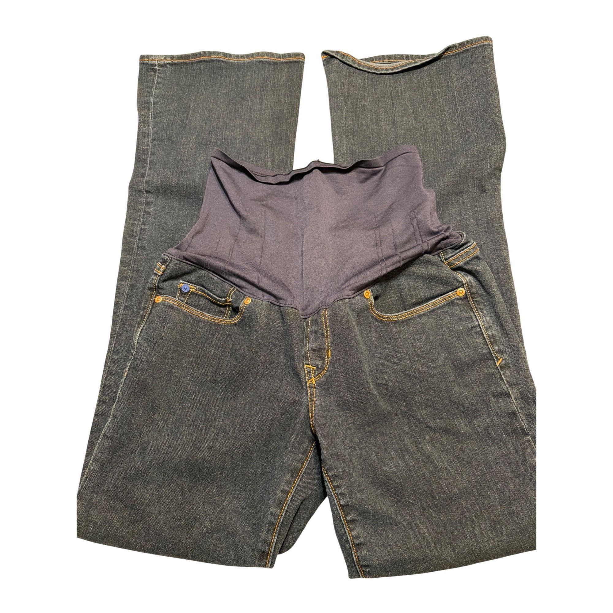 Gap Gap Sexy Boot Maternity Bootcut Jeans Dark Wash Stretch Fabr Size 27" / US 4 / IT 40 - 1 Thumbnail