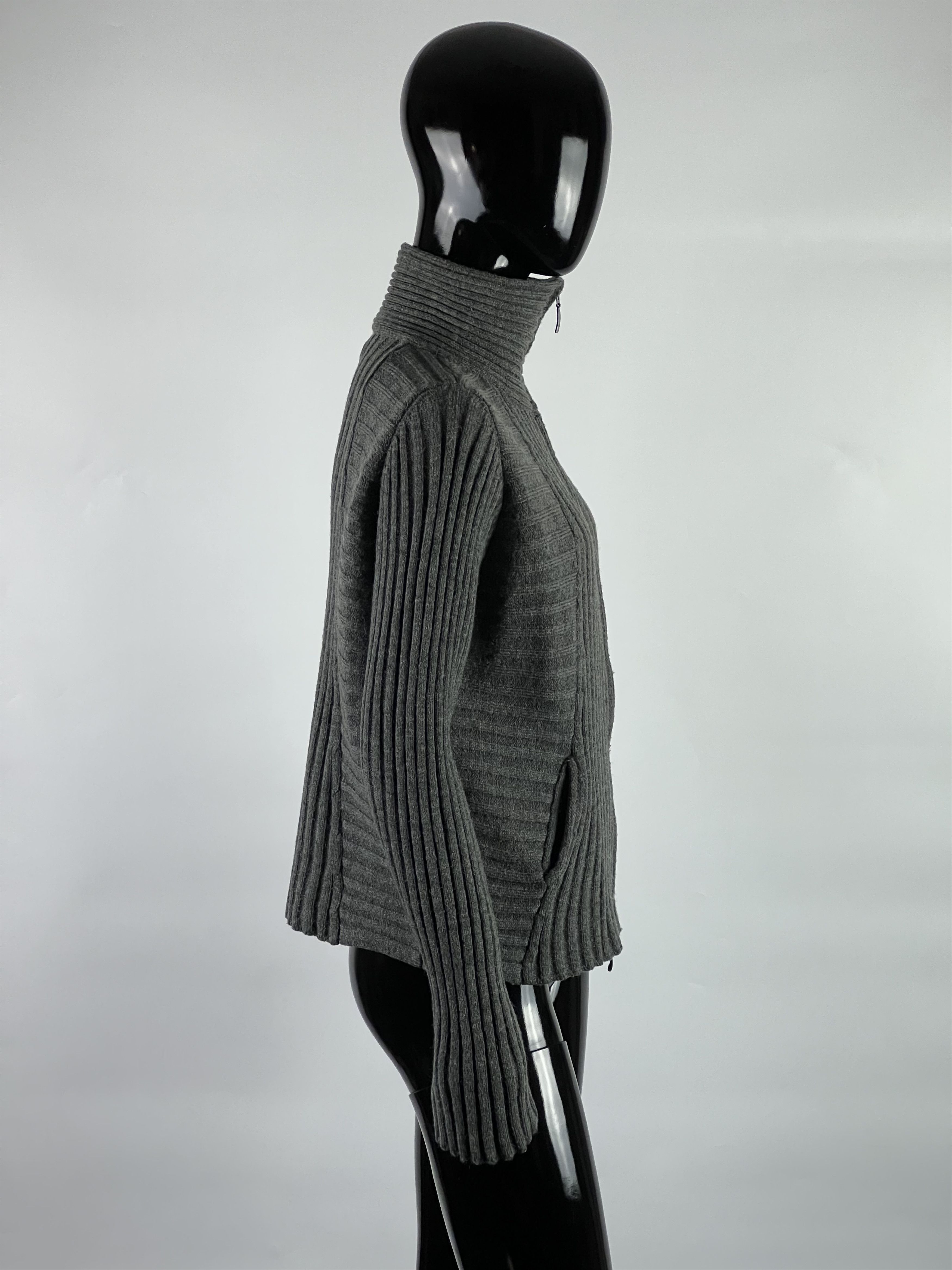 Sarah Pacini × Vintage Rare Vtg Sarah Pacini Full Zip Ribbed Merino Wool Sweater Size ONE SIZE - 2 Thumbnail