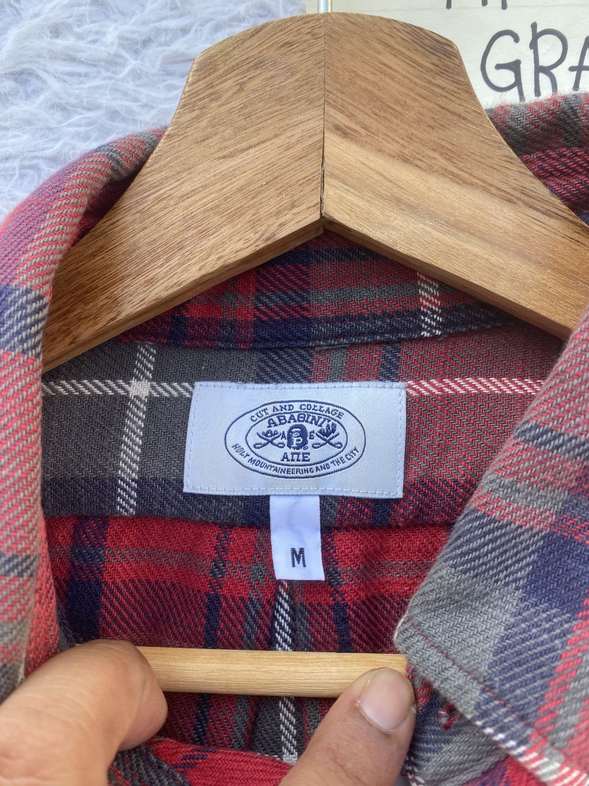 Bape Rare Vintage BAPE Flannel Longsleeve Shirt Size US M / EU 48-50 / 2 - 11 Thumbnail
