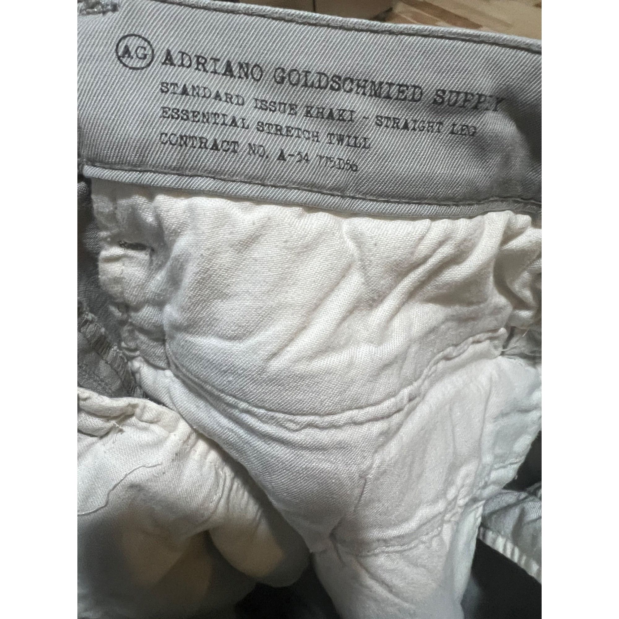 AG Adriano Goldschmied Adriano Goldschmied Straight Leg Gray Chinos - Size 34x28 Size US 34 / EU 50 - 6 Thumbnail
