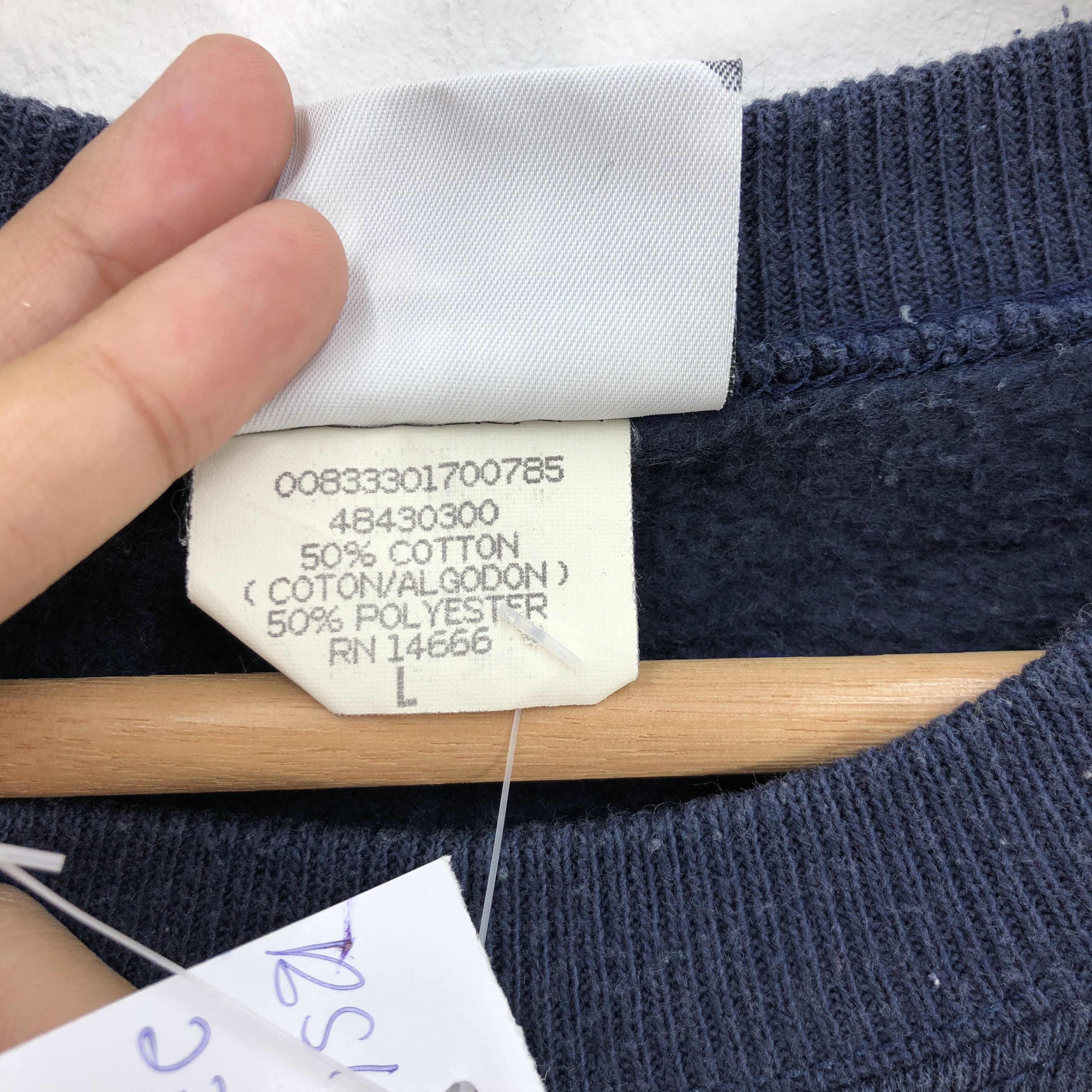 Lee × Vintage Vintage 90s Lee Sweatshirt Navy Blue Lee Sweater Lee Jumper Size US L / EU 52-54 / 3 - 4 Thumbnail
