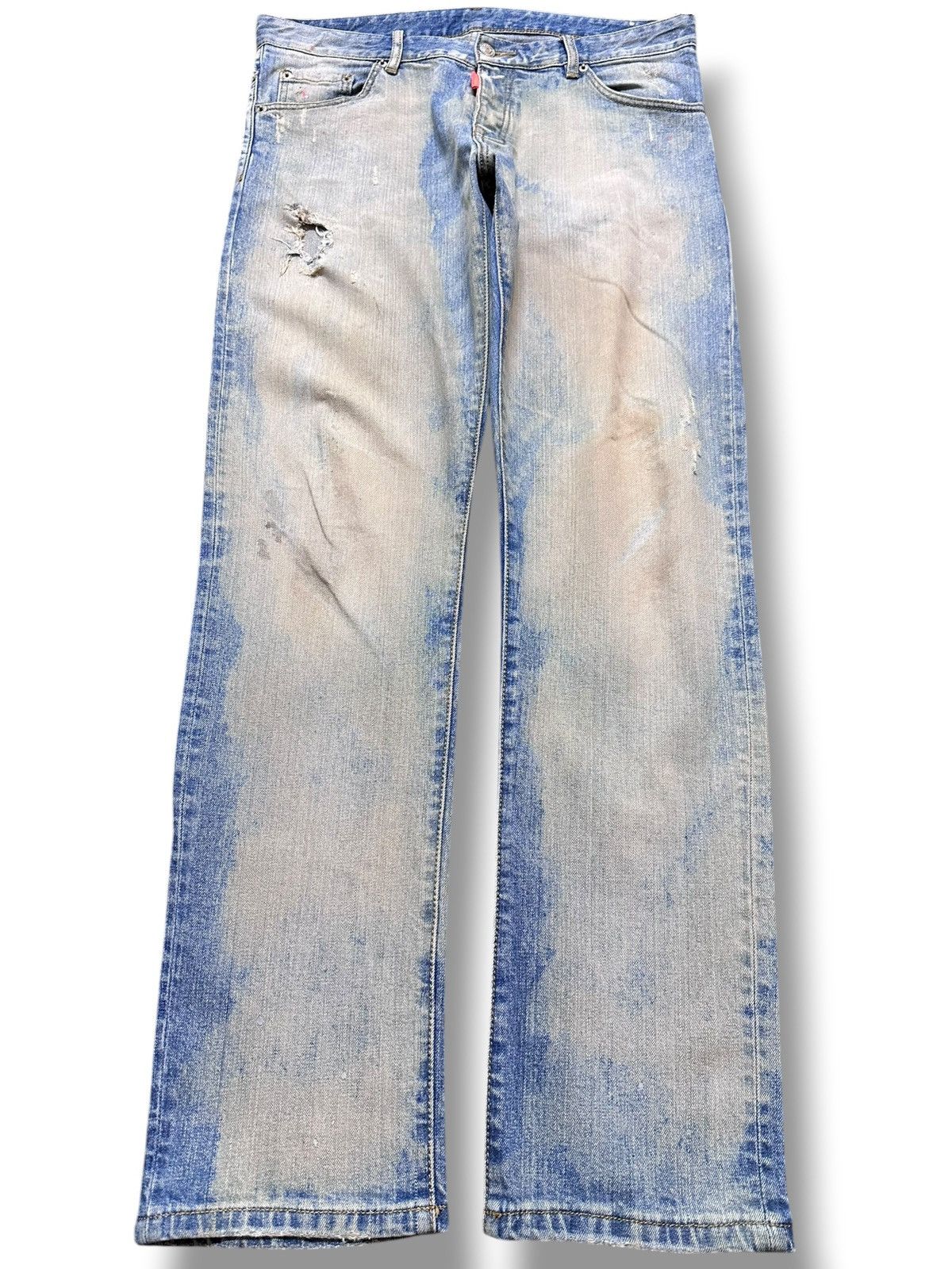 Vintage Dsquared2 Mudwash Slim Fit Distressed Denim