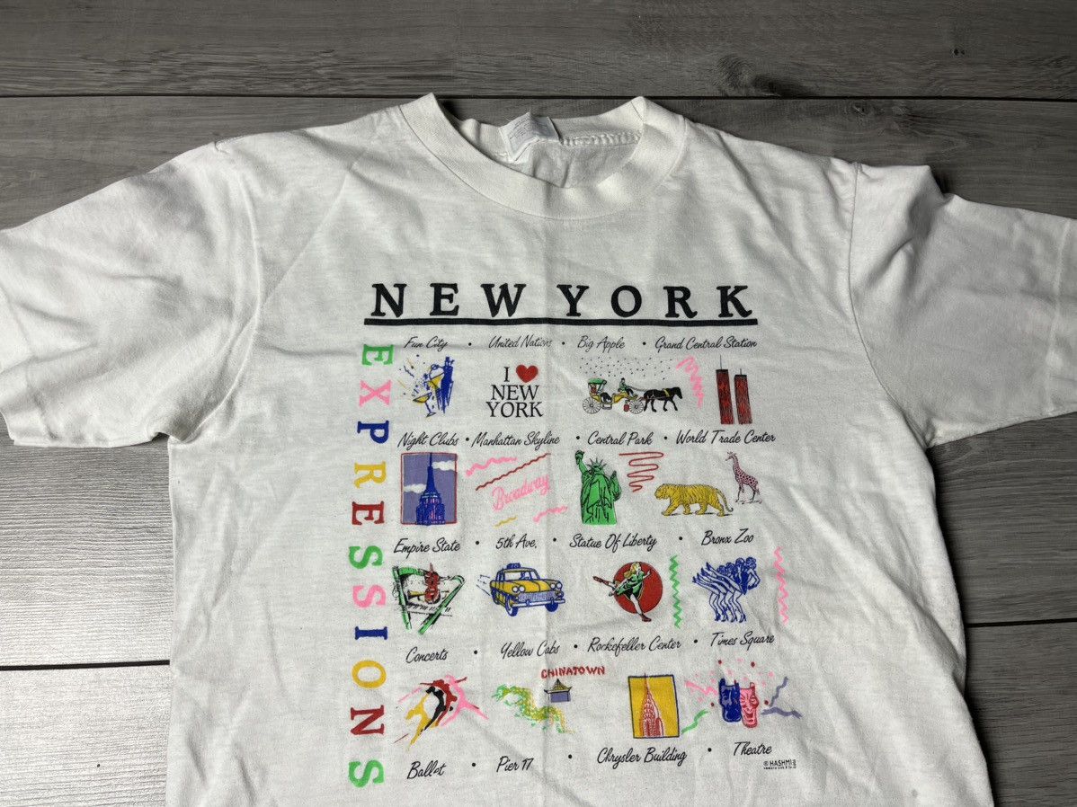 Vintage Vintage New York Expression Landmark Graphic T-Shirt Large Size US L / EU 52-54 / 3 - 3 Thumbnail
