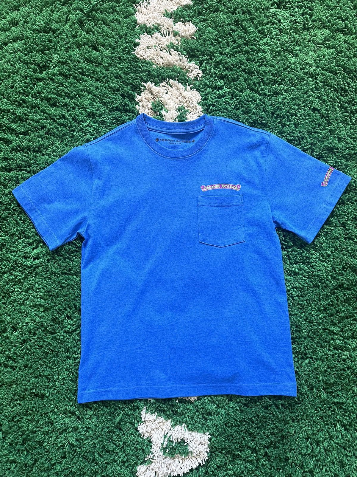 image of Chrome Hearts Joker Tee in Blue, Men's (Size Small)