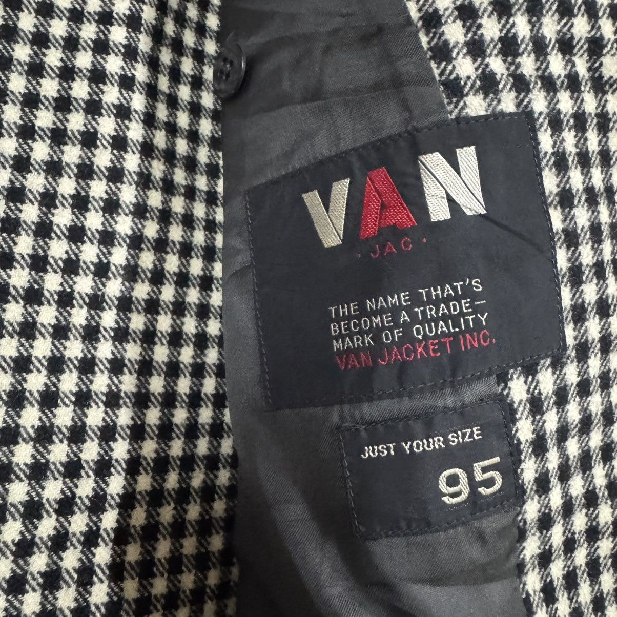 If Six Was Nine Vtg🔥Van Jac Checkedboard Blazers Coat Jacket Size 40S - 17 Thumbnail