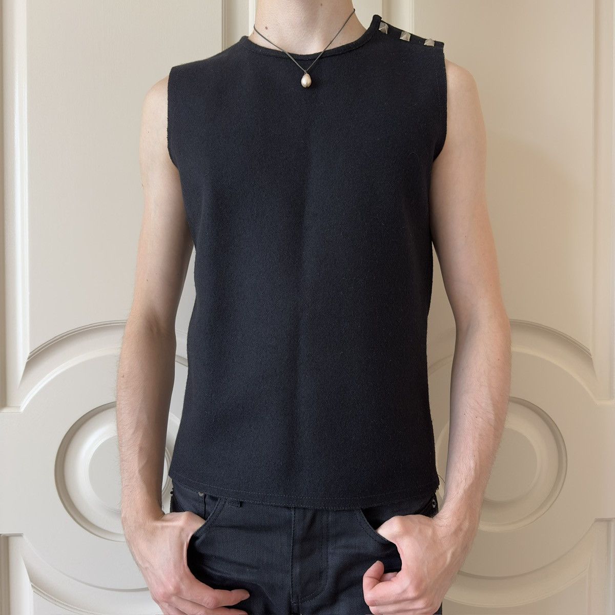 Dsquared2 Dsquared2 F/W 1999 Wool Studded Vest Size US M / EU 48-50 / 2 - 1 Thumbnail