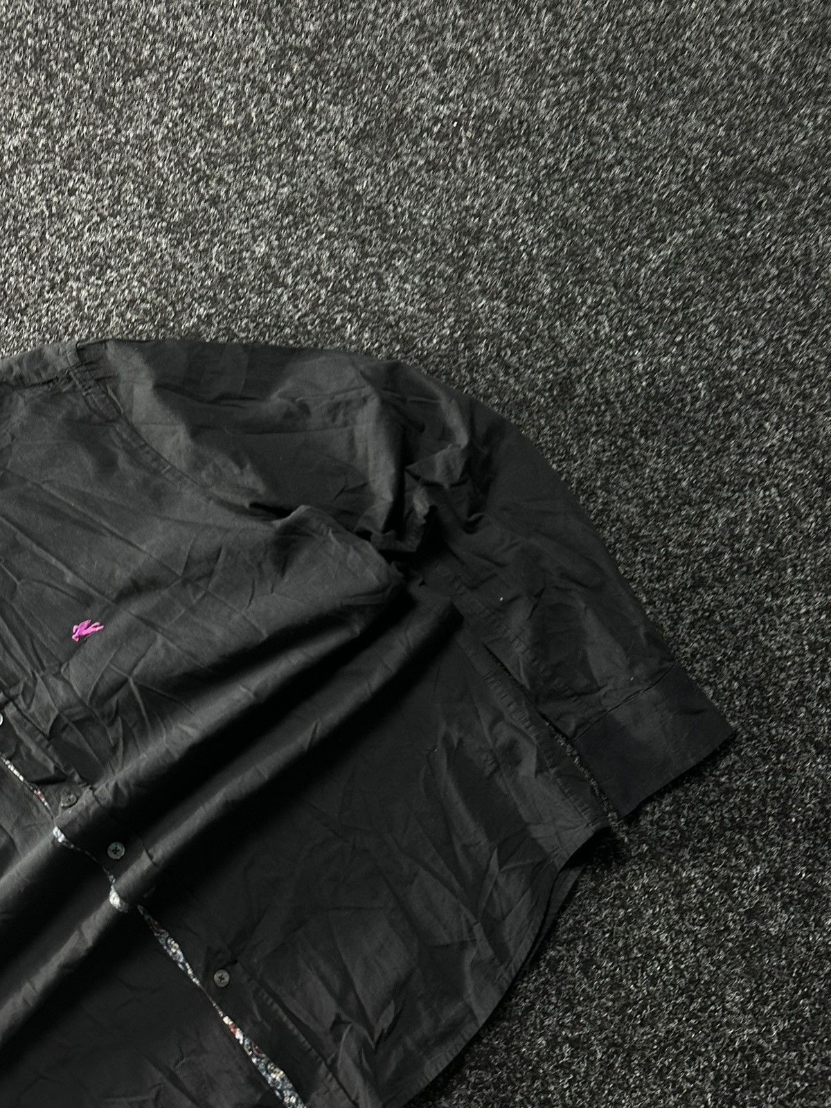 Etro × Vintage 🚨 VINTAGE ETRO 42 BLACK SHIRT LOGO PURPLE LUXURY OLD MONEY Size US L / EU 52-54 / 3 - 3 Thumbnail