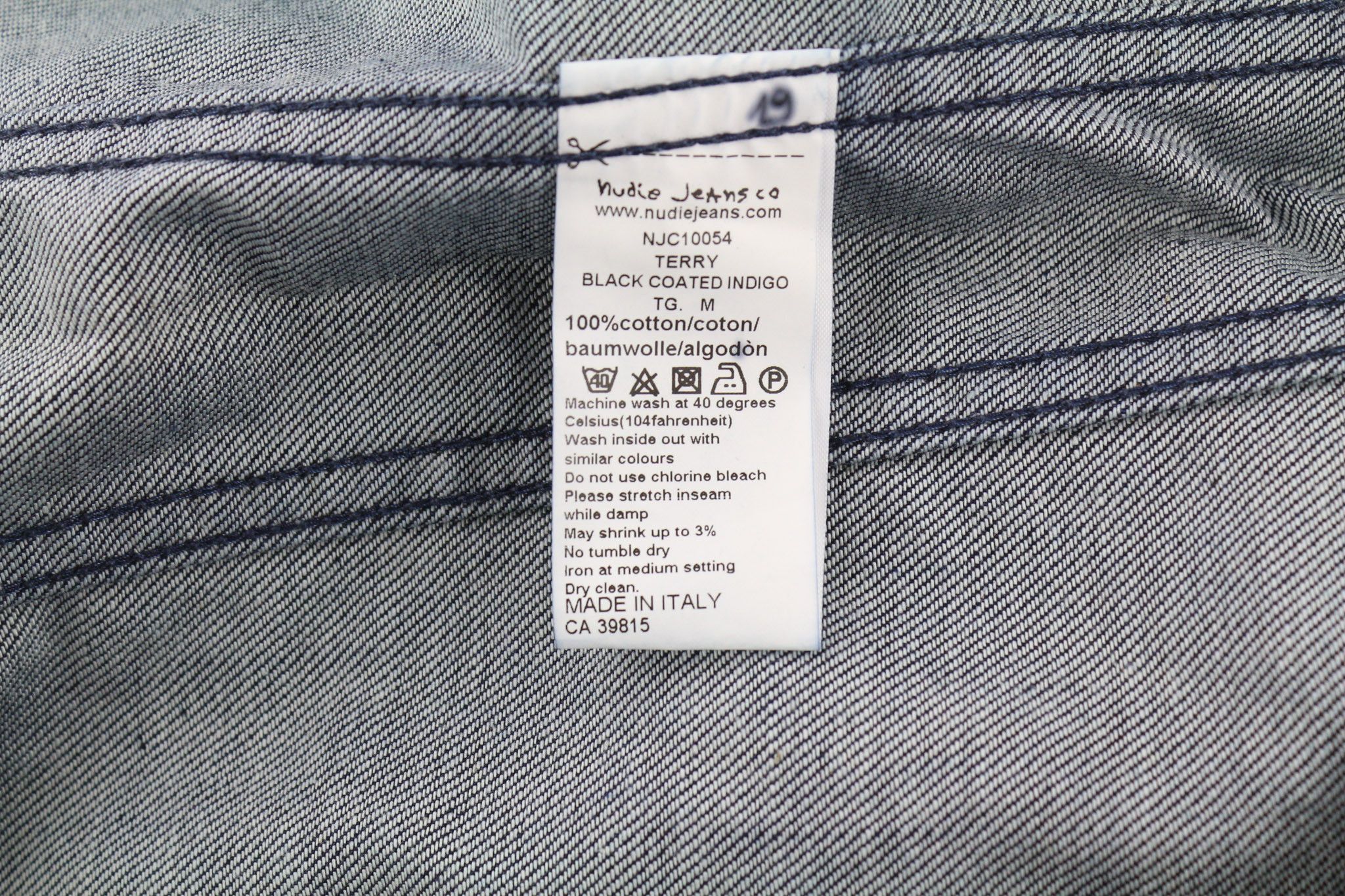 Nudie Jeans TERRY M Black Coated Indigo Jacket 81072 Size US M / EU 48-50 / 2 - 8 Thumbnail