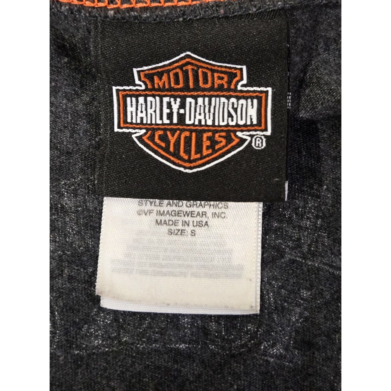 Harley Davidson VINTAGE Harley-Davidson Shirt Womens S Gray Long Sleeve New York City Made USA Biker Size S / US 4 / IT 40 - 3 Thumbnail