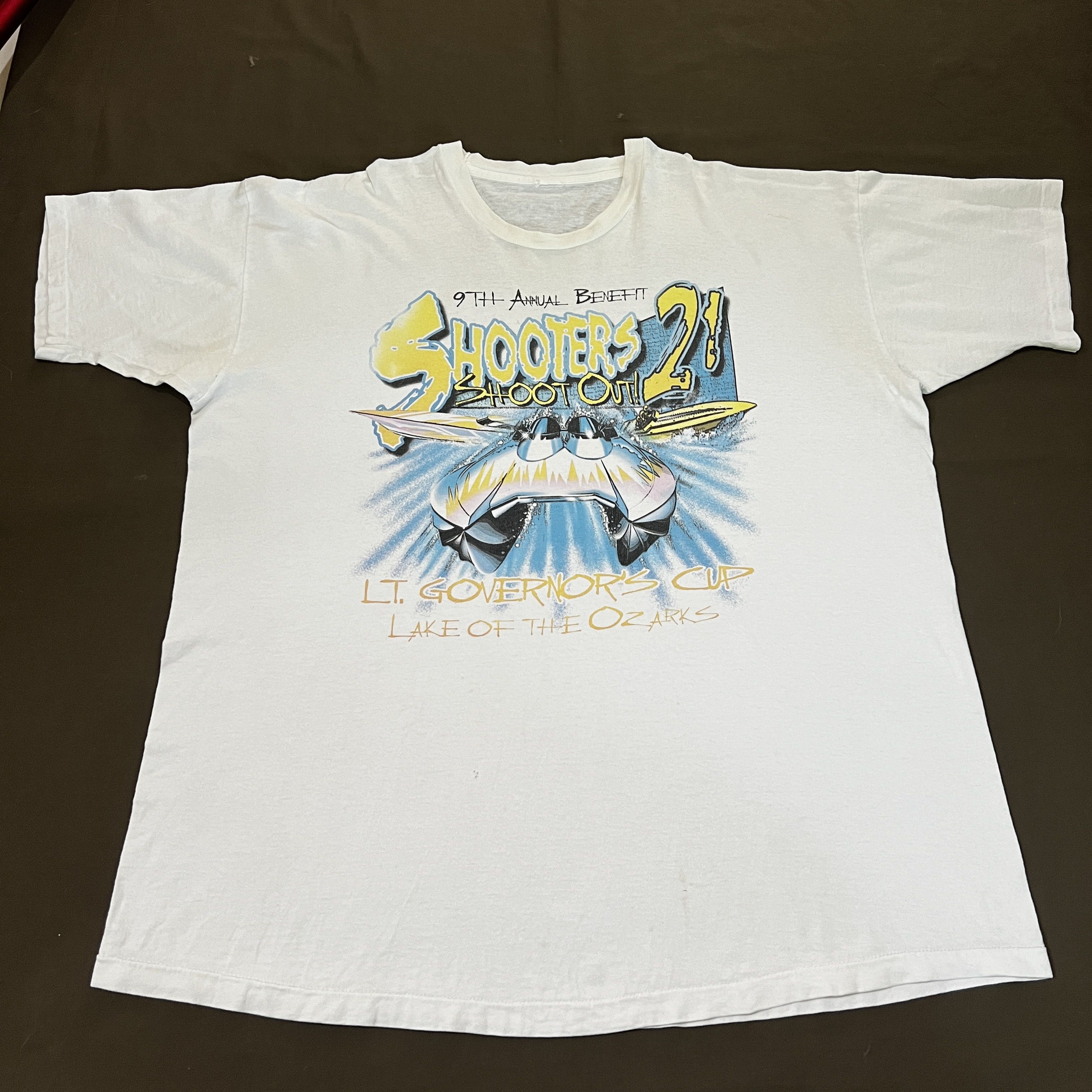 Sports Specialties × Vintage Vintage 90s Lake of the Ozarks Shootout Powerboat Tee 2XL Size US XXL / EU 58 / 5 - 2 Thumbnail