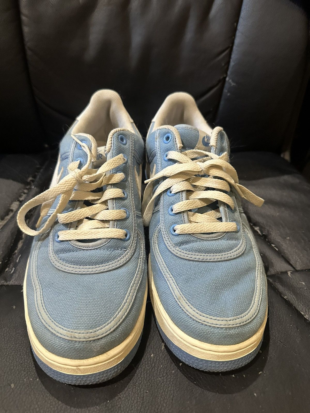 Nike 2003 UNC University Carolina Blue Canvas Air Force 1 Low Size US 11 / EU 44 - 2 Thumbnail