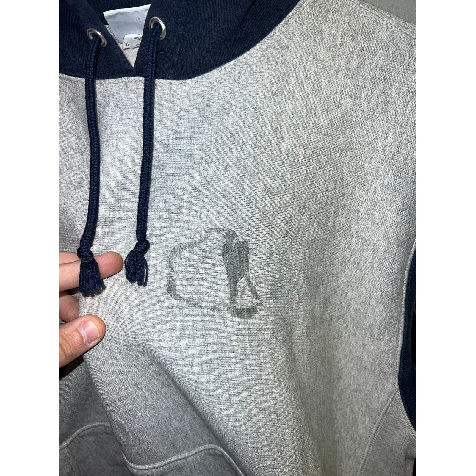 Vintage Champion Reverse Weave Hoodie Gray Blue Missing Logo M Size US M / EU 48-50 / 2 - 4 Thumbnail
