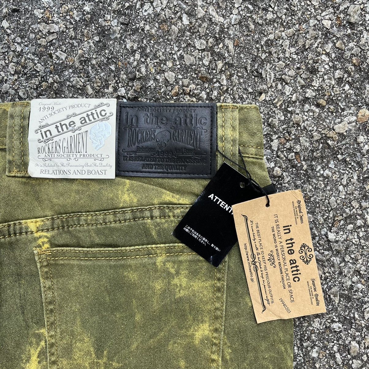 In The Attic Japan Green Acid Washed Punk Style Pant