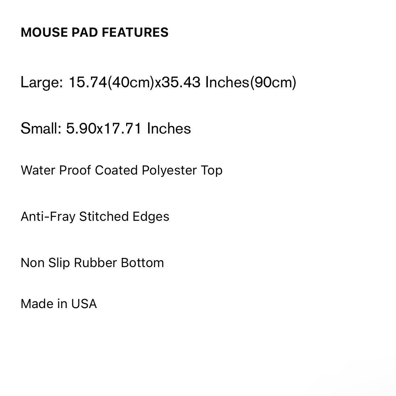 Ecosys Ecosys Shiny Ligua Mouse Pad - 15” x 35” Size ONE SIZE - 3 Thumbnail