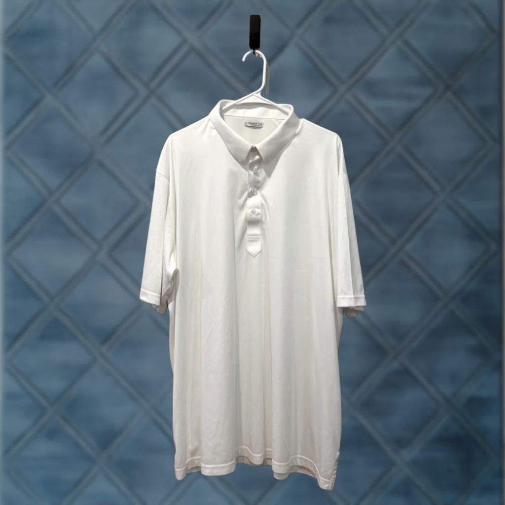 CO VINTAGE Collars & Co Polo Shirt Mens 3XL White Golf Dress Collar Shark Tank Size 48R - 1 Thumbnail