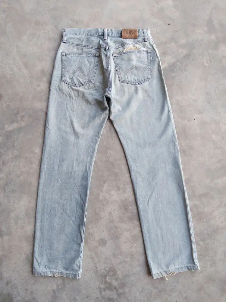 Japanese Brand Vintage Edwin Distressed Jeans 30x30 Size US 30 / EU 46 - 2 Thumbnail