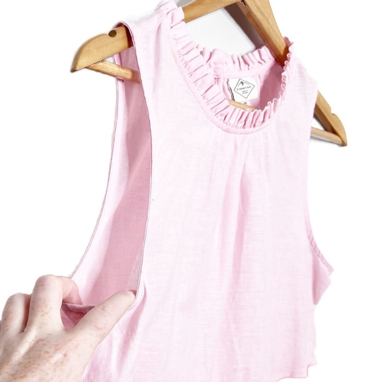 St. Johns Bay New with Tag St. John's Bay Women's Linen Ruffle Mini Dress Size M / US 6-8 / IT 42-44 - 6 Thumbnail