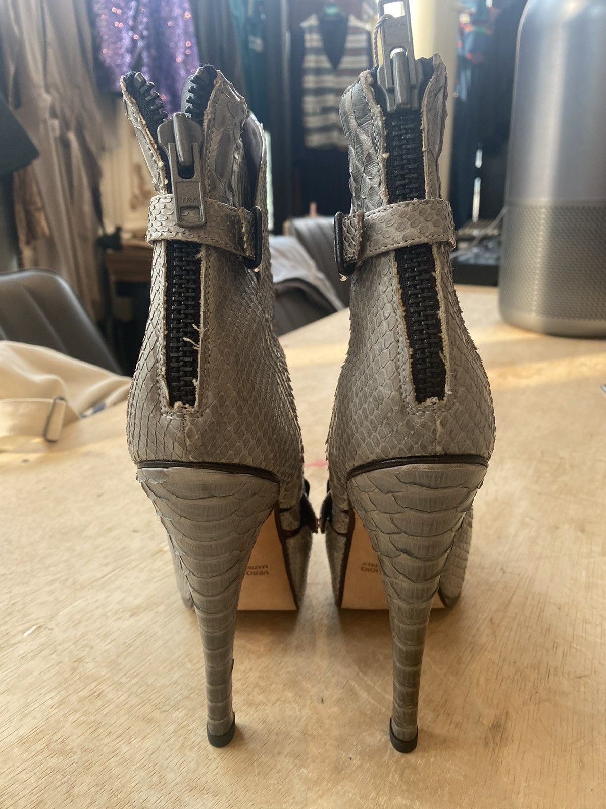David Eden × Raparo Raparo X Vero Cuoio Python High Heels Platform Size39 Size US 9 / IT 39 - 4 Thumbnail