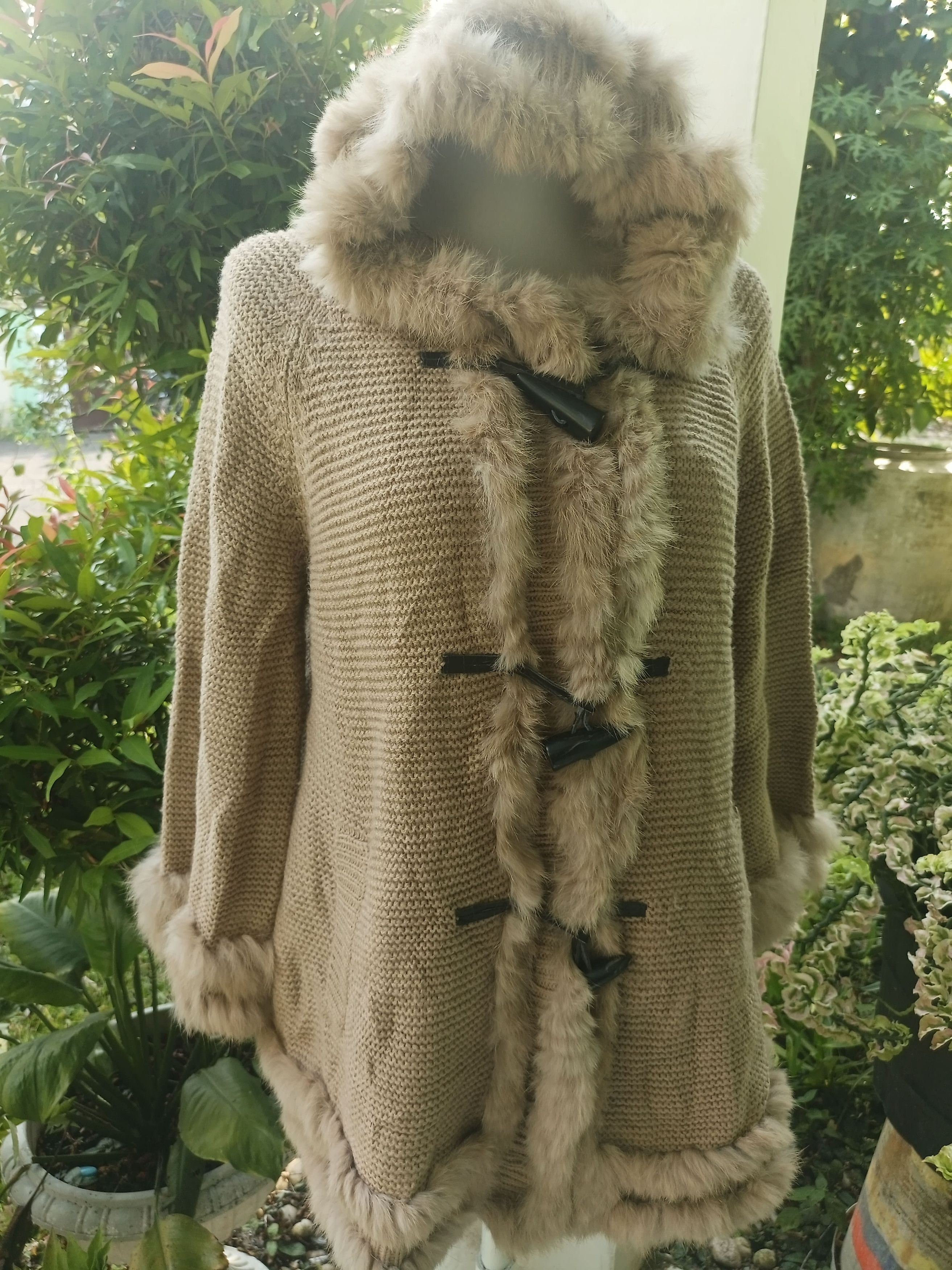 Designer × Japanese Brand VICKY Faux Fur Knit Toggle Jacket Size L / US 10 / IT 46 - 18 Thumbnail